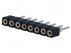 Socket | pin strips | female | PIN: 8 | turned contacts,low profile