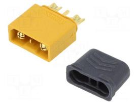 Plug | DC supply | XT30 | male | PIN: 3 | for cable | soldered | 15A | 500V