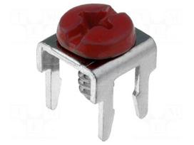 Terminal: screw terminal | low profile | THT,screw terminal | red