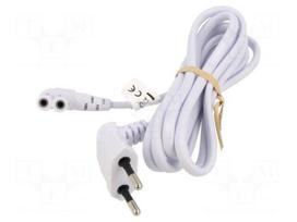 Cable | CEE 7/16 (C) plug angled,IEC C7 female angled | 1.5m