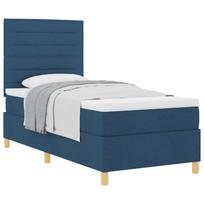 vidaXL Kiemas lova su čiužiniu Mėlyna 80 x 200 cm audinys