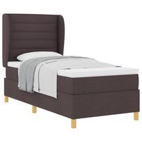 vidaXL Kiemas lova su čiužiniu Tamsiai rudas 200 x 80 cm audinys