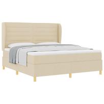 vidaXL Kiemas lova su čiužiniu Kreminė 200 x 180 cm audinys