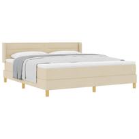 vidaXL Kiemas lova su čiužiniu Kreminė 200 x 180 cm audinys