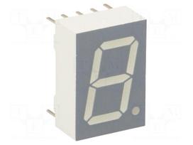 Display: LED | 7-segment | 13mm | 0.51" | No.char: 1 | green | 0.7÷9.5mcd