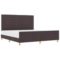 vidaXL Lovos rėmas su galvūgalio Tamsiai ruda 180 x 200 cm audinys