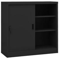 vidaXL Spintelė su stumdomom durim, antracito, 90x40x90cm, plienas