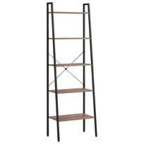 vidaXL Pastatoma lentyna, 5 aukštų, tamsiai ruda/juoda, 56x35x174cm