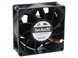 Fan: DC | 92x92x38mm | axial | 48VDC | 240m3/h | 63dBA | ball | 9700rpm