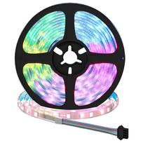 vidaXL LED juosta 12 vnt. Juoda ir permatoma Varis ir plastikas
