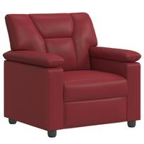 vidaXL Sofa Vyno raudona 91 x 85 x 93 cm Dirbtinė oda