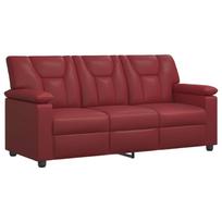 vidaXL Sofa Vyno raudona 191 x 85 x 93 cm Dirbtinė oda