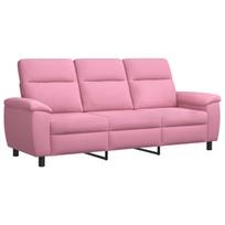 vidaXL Sofa Rožinė 214 x 90 x 95 cm Audinys