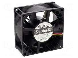 Fan: DC | 80x80x38mm | axial | 24VDC | 153m3/h | 51dBA | ball | 6300rpm
