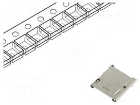 Connector: for cards | SD | push-push | SMT | on PCBs | gold-plated