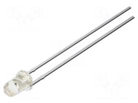 LED | red | oval | 3.9x3.1mm | 5800mcd | Front: convex | 2.1VDC | 20mA