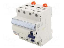RCD breaker | Inom: 25A | Ires: 30mA | Poles: 4 | 400VAC | IP40 | 1÷35mm2