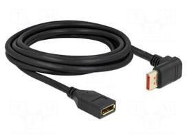 Cable | DisplayPort socket,DisplayPort plug 90° up/down | Len: 3m