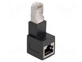 Adapter | Cat 6a | RJ45 socket,RJ45 down angled plug