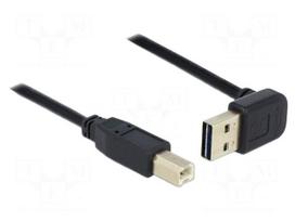 Cable | USB 2.0 | USB A plug double sided 90° up/down,USB B plug
