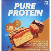 Pure Protein, Batonėlis be glitimo, šokoladinė sūdyta karamelė, 12 batonėlių, po 1.76 uncijos (50 g)