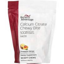 Bariatric Advantage, Kalcio citrato kramtomi kąsneliai, be cukraus, ananasų ir mango, 90 minkštų kramtomųjų gabalėlių