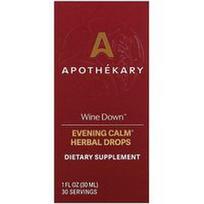 Apothekary, „Wine Down™“, raminamieji žolelių lašai nuo vakaro, 30 ml