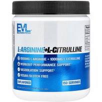 EVLution Nutrition, L-argininas + L-citrulinas, be skonio, 300 g (10,6 uncijos)