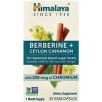 Himalaya, Berberinas + Ceilono cinamonas su chromu, 60 veganiškų kapsulių