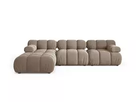Velvet Modular Sofa, "Bellis", 4 Seats, 282x188x70 Made in Europe