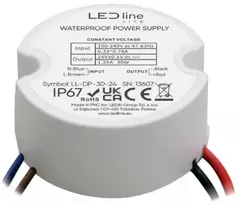 Led Line Prime LED maitinimo šaltinis 24V 30W IP67 LITE ⌀50mm x 22mm