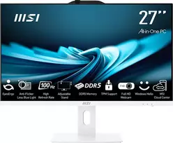 All-in-One PC MSI PRO AP272P 14M-1086XEU Core i3 / 16GB RAM / 512GB SSD / 27″ FHD / Windows 11 Pro (baltas)