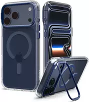 Dėklas Spigen Ultra Hybrid Optik S MagSafe, skaidrus tamsiai mėlynas – iPhone 18 Pro/17 Pro