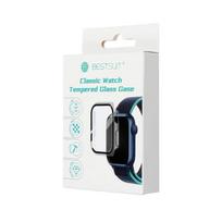 Bestsuit dėklas su hibridiniu stiklu Apple Watch 7/8/9 serijai — grafitowy 41 mm
