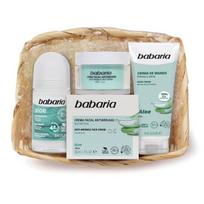 Babaria Aloe Vera dovanų rinkinys (alavijų kremas 225 ml + rutulinis dezodorantas + rankų kremas 100 ml)