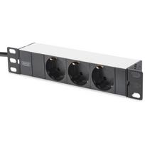 Digitus serverio spinta DN-10-SET-1, 10 colių, 6U, RAL 7035, plienas, 8 prievadų jungiklis, pach panelė, lentyna, PDU