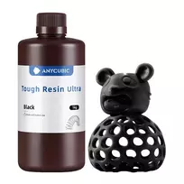 3D spausdintuvo fotopolimerinė derva ANYCUBIC Tough Resin Ultra, 1 kg, juoda