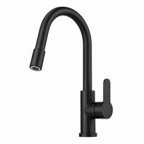 Virtuvės maišytuvas lanksčia žarna, matinis juodas, 35 mm, 1 vnt., $Durable Finish: Scratch-Resistant, Stain-Resistant, and High-Temperature Resistant Surface