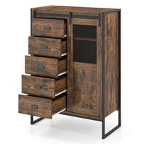 Spintelė 84x40x120 cm Ruda, saugojimo, metalinis rėmas