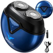 Barzdaskutė Kelioninis skustuvas vyrams Rivex S308, 5W, Mėlyna