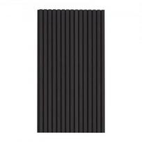 Akustinės sienų plokštės, 120x60x2.1 cm, juoda, MDF