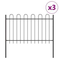 vidaXL Sodo tvora 3 pcs Pilka 5,1 x 1 m Miltelinis plienas