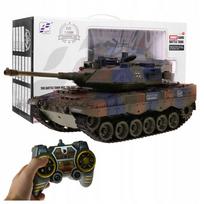 Nuotoliniu būdu valdomas tankas RC Leopard 1:18 su dūmų funkcija ir skydu
