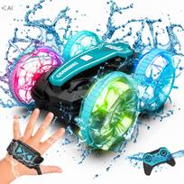 Nuotoliniu būdu valdomas RC automobilis Amphibia 4x4, plaukiojantis, su gestų valdymu, 2 pultai