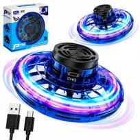 Mini dronas žaislas vaikams, su LED, boomerango ir fidget spinner efektais