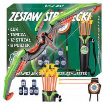 Didelis lankas su LED, 12 strėlių rinkiniu, strėlinė ir skydas