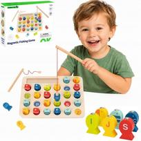 Medinis žvejybos žaidimas su raidėmis, 29 vnt., Tooky Toy