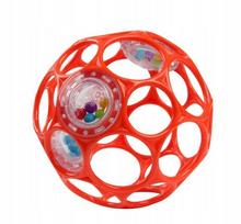 Ratliniuojantis kamuoliukas OBALL, 10 cm, oranžinis, nuo 0 mėn.