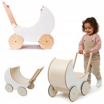 Medinis vaikštynės vežimėlis lėlėms vaikams 3in1 COIL