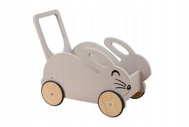 Vaikiškas stumdukas–vežimėlis „Bunny“, smėlio spalvos